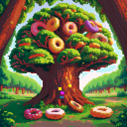 tree with donuts