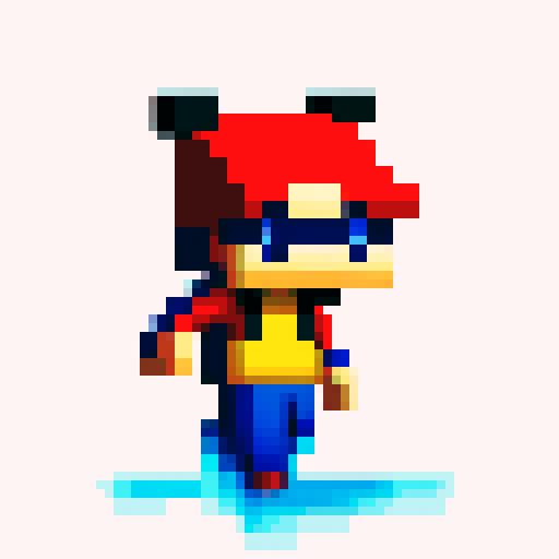 2D pixel sim sprite with walking frame animations