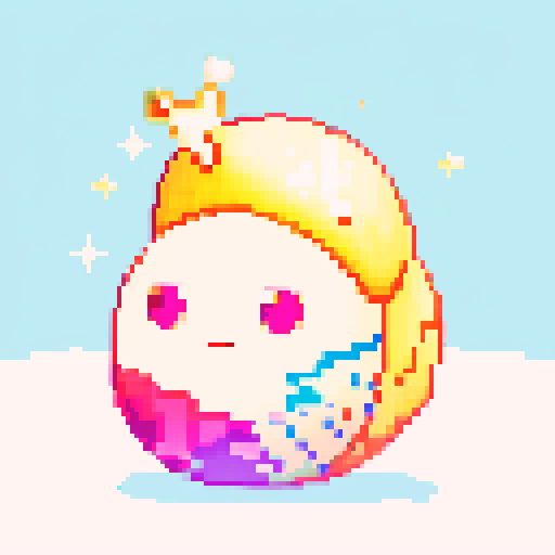 A seashell with a face winking with sparkle effects and a space background