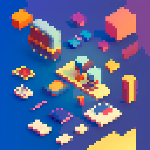 2D Pixel Art UI selection box with vibrant colors, clean lines, and retro aesthetics