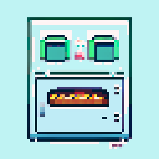 Oven. 3/4 view