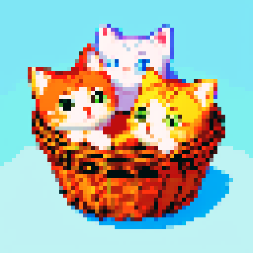 cats in a basket