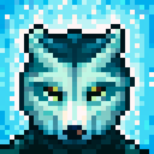 wolf avatar, portrait, glowing eyes