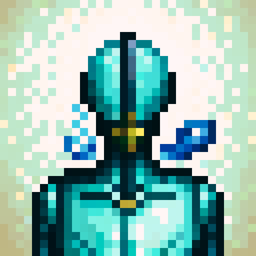 32x32 pixel art, sRGB, game icon, close up, skill art, armour, drone, portrait