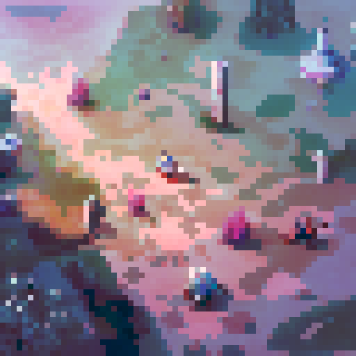 Bunny explorer and droid companion exploring new planet with hostile creatures