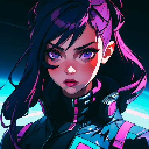 cyberpunk woman, sexy, main-character, futuristic outfit, in space, portrait styled