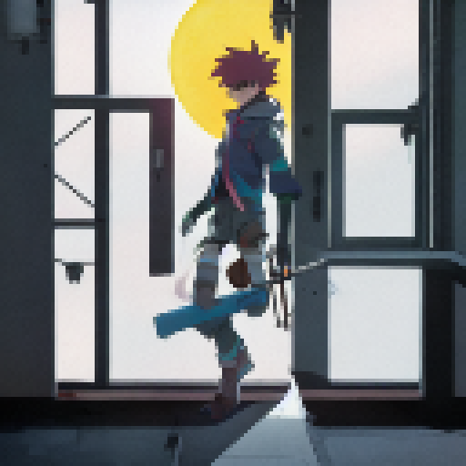 

the red sun is setting behind a man standing with his sword in the middle of a vast field, in the style of movie poster, dark indigo and turquoise, witchcore, meticulous design, 32k uhd, functionality emphasis