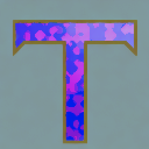 Gilded Letter T, Letter T, a T,