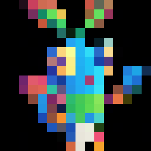 The portrait of a character waving the hand, solid background