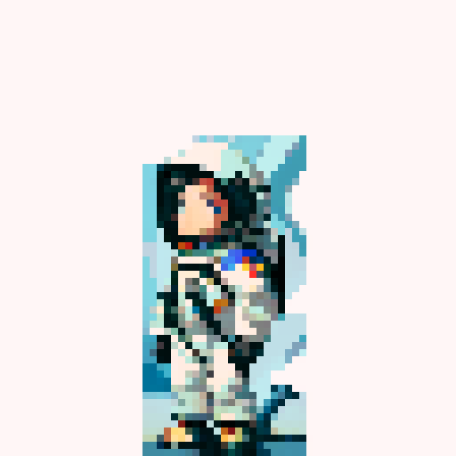 astronaut in an all black space suit