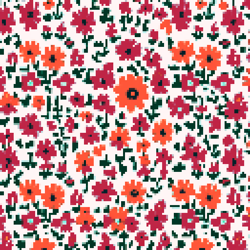 floral fabric pattern by spoonflower white background 