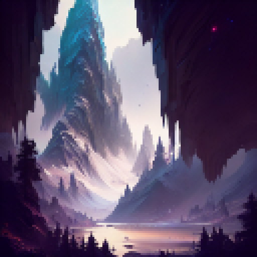 Serene Sage gazes upon bustling village, perched atop majestic mountain, surrounded by lush greenery and cascading waterfalls, with a peaceful expression on face, in a style resembling traditional ink brush painting.