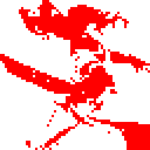 A single red sword: epic, dashing, yet minimalist, on white background. 