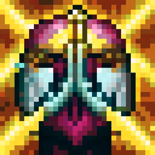 bow and arrow, with angelic feathers, and a golden sparkle