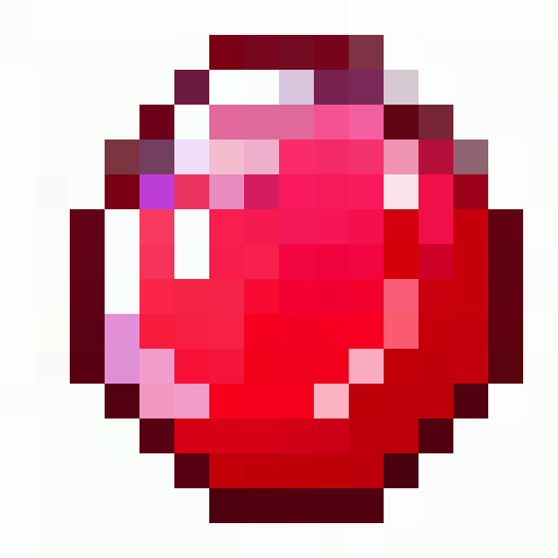 Opal, iridescent mix of blues, greens, pinks, and purples, rounded shape with shifting colors in a gradient, minimal faceting, visually dynamic and unique, game icon, 16x16, pixel art, close up, portrait