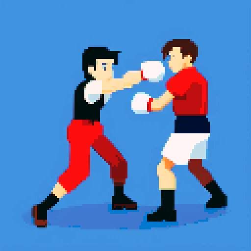 nikola tesla and thomas edison in boxing gloves and clothes fighting in a ring