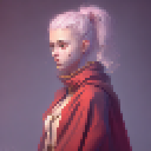 girl with a red cape, animated all directions, topdown