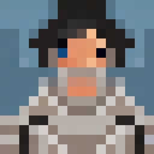 Pixel art close-up portrait of a sleek, black Mercedes with a stunning, curvaceous body.