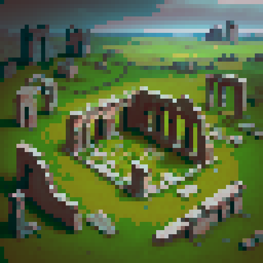 top down isometric, post-apocalyptic, ancient Roman farmland, rpg tileset, moody lighting, crumbling ruins, overgrown vegetation, decaying crops, broken aqueducts, weathered statues, moss-covered stones, eerie atmosphere, abandoned farmhouses, mystical artifacts, mystical runes, mythical creatures, dramatic shadows, epic landscapes, desolate fields