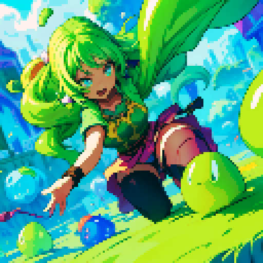 Bouncy slime, slime bouncing, slime splatter