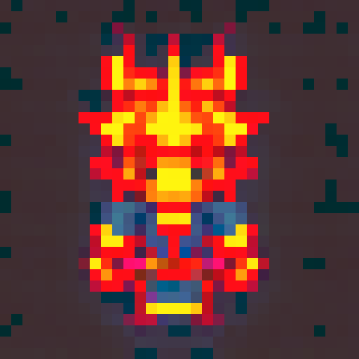 Devil sprite, red colors, demonic, dark colors