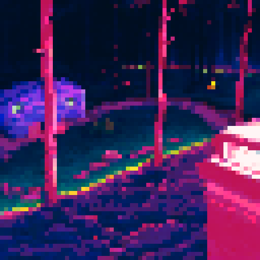 pixel art background inside of dimly lit kids playground with good toys and darkness in the corner of the room