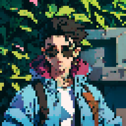 a fashion boy modern with sunglasses