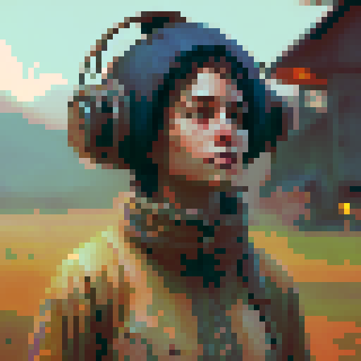 an old Farmer with dirty clothes stand in Farm near cows and goats realistic image