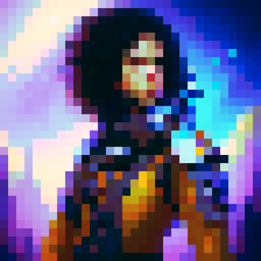 A portrait of a knight as a 32x32 pixel game icon, rendered with skillful pixel art in sRGB colors, captured in a close-up portrait
