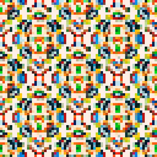 repeating seamless pattern pixeled in circles with small spacing