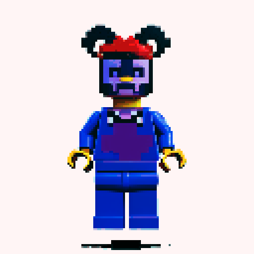 lego pixel, vibrant colors, blocky shapes, small plastic bricks, isometric perspective, retro video game, low resolution, 8-bit graphics, sharp edges, square grid, limited color palette, nostalgic feel, brick-built characters, iconic lego logo, digital recreation, detailed textures, crisp lines, simplified forms, nostalgic gaming vibes