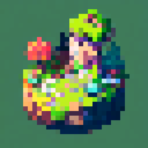 only one big chestnut tree, in the center, green leaves, brown trunk, fantasy top-down RPG with an orthogonal camera, simple pixel art, square plain platform