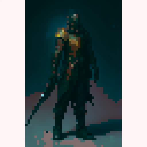 armored soldier, outside castle, unsheathing sword, fantasy RPG