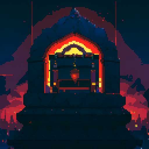 Chest with shimmering gold, vibrant colors, intricate details, pixel art, sRGB