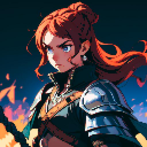 Sprite of a Warrior With Skull armor