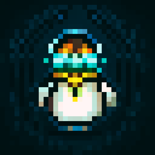 penguin head with sunglasses