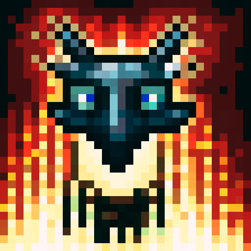 pixel art close up portrait, llama, black bowler hat, red metallic background, game icon, 32x32 skill art