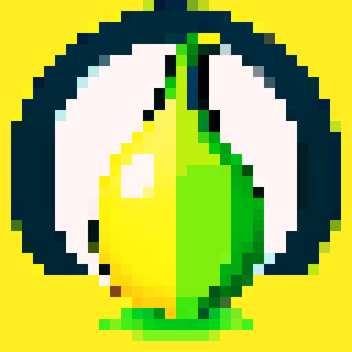 banana, pixel art, video game item icon, sRGB, vibrant colors, retro aesthetic, 8-bit graphics, iconic shape, yellow fruit, textured skin, curved form, glossy appearance, minimalistic design