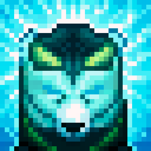 wolf avatar, portrait, glowing eyes, clear outline