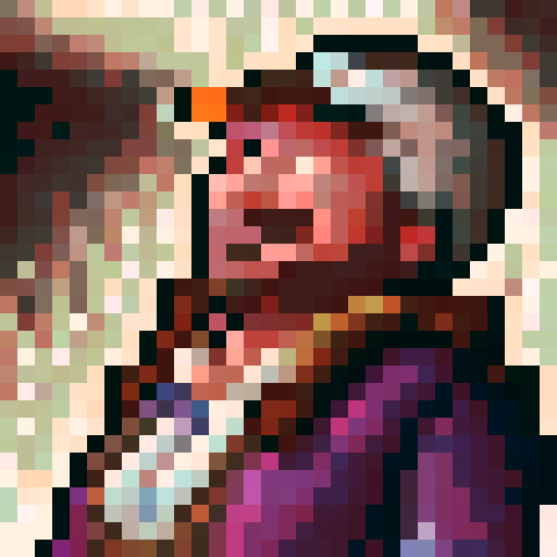 Stardew Valley, smiling, close-up, detailed 32x32 pixel art game icon, sRGB, skill art, mugshot, portrait, white background