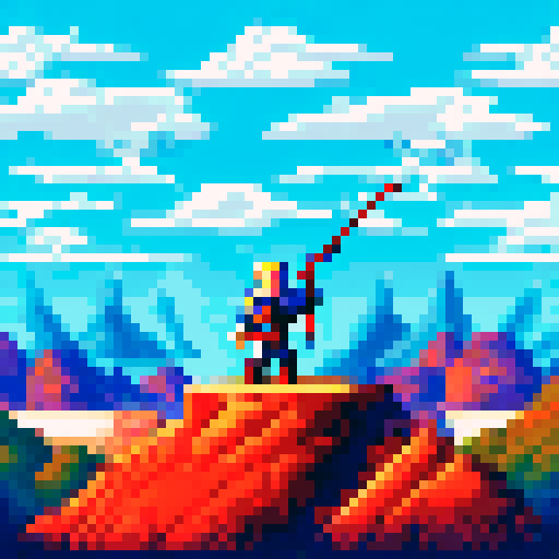 A 2D pixel-art character sprite idle animation  for a male, taller than average, athletic and muscular but not a bodybuilder. The character is wearing light armor that offers some protection, suitable for a post-apocalyptic world