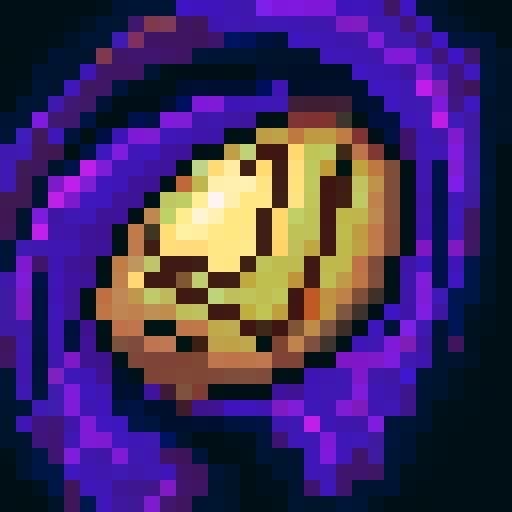 brain, shadows, purple tentacles, digging, game icon, 32x32 pixel art, sRGB, skill art, close up, portrait