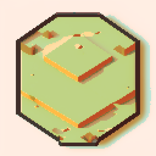 golden sand dunes, hexagonal map icon