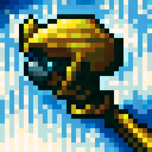 Game avatar, Close-up, Rich, gold, 32x32 pixel art, sRGB, skill art, game icon, portrait