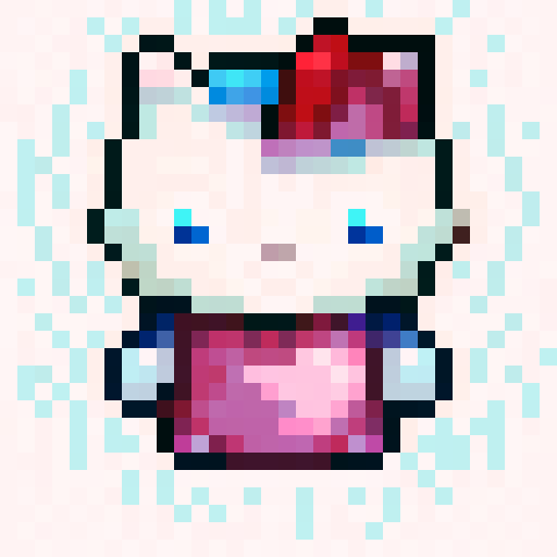 Hello Kity pixel art