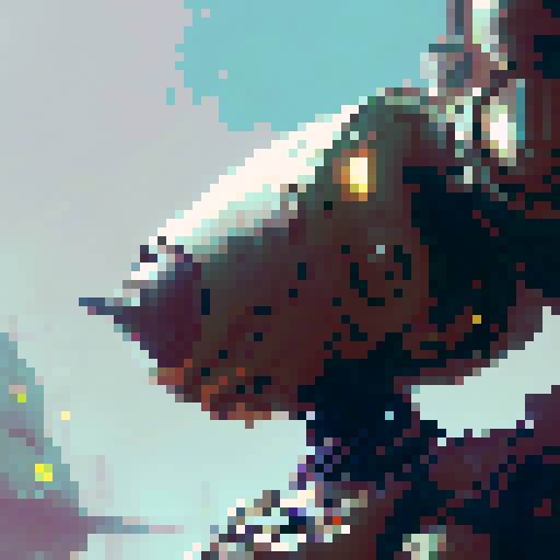 Rusty robot with gears, wires, and pipes, standing in a t-pose, no background