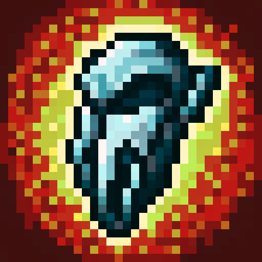 Pickaxe tool, game icon, 32x32 pixel art, sRGB, skill art, close up, portrait, metallic shine, sharp edges, worn handle, engraved initials, textured surface, vibrant colors, pixelated details, defined shadows, minimalist design