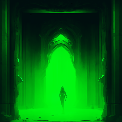 row of ornate, wooden doors with intricate carvings, leading to a mysterious chamber filled with glowing crystals and magical artifacts