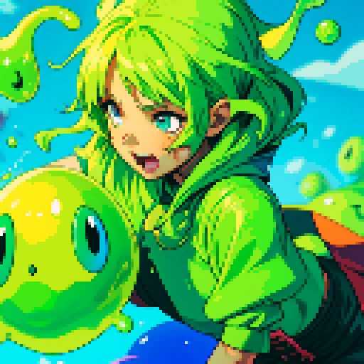 Bouncy slime, slime bouncing, slime splatter