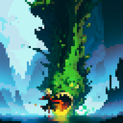 full-body image, hero sinking into ooze